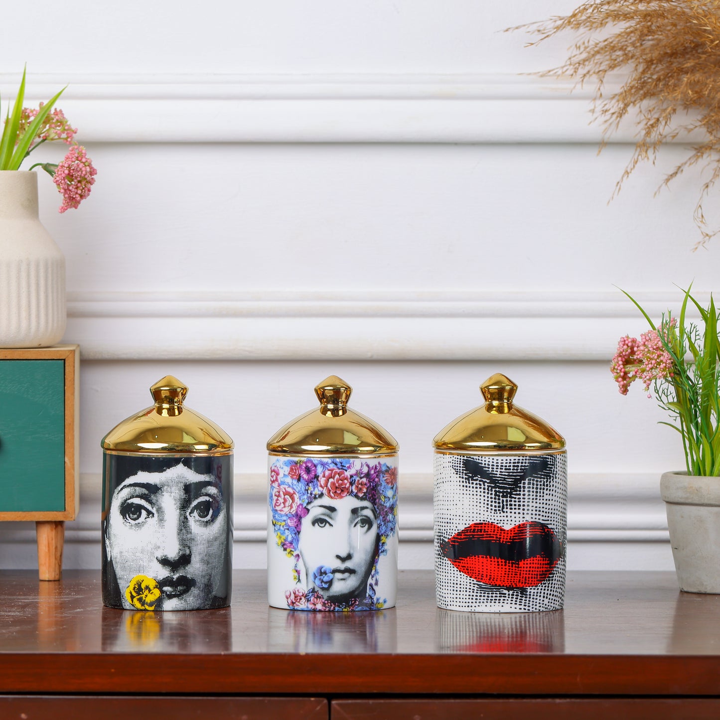 Lina Cavalieri Face Ceramic Jar