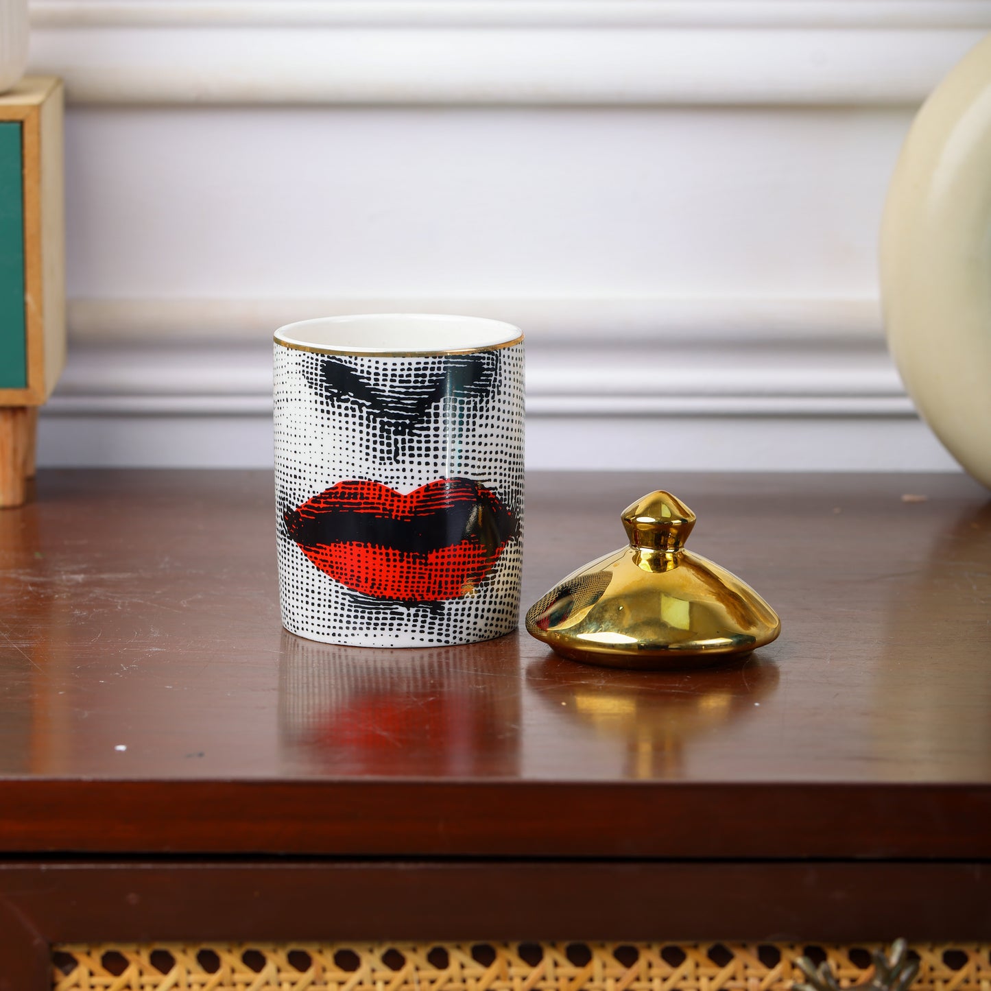 Lina Cavalieri Face Ceramic Jar