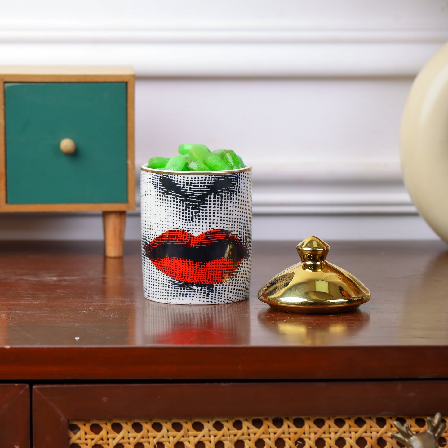 Lina Cavalieri Face Ceramic Jar