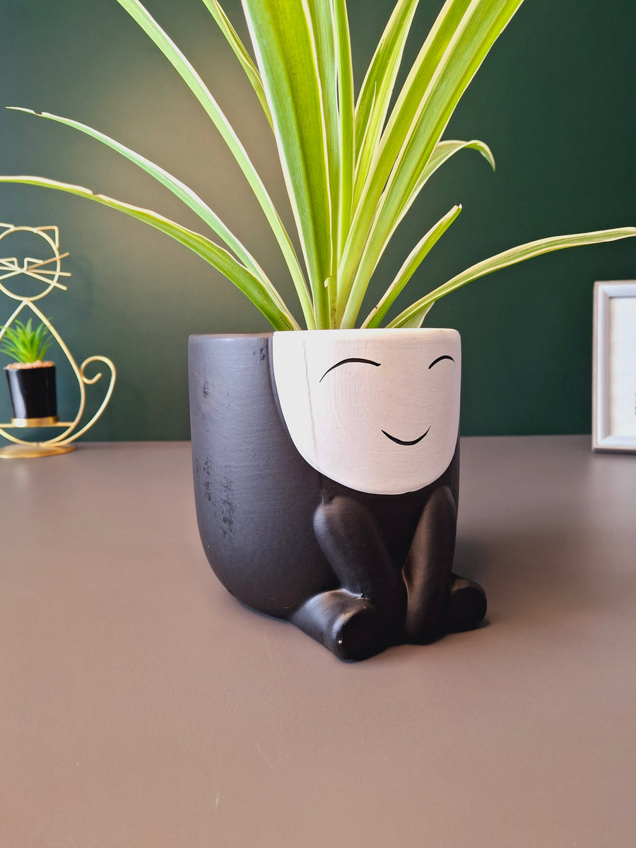 Cute Face Ceramic Flower Pot