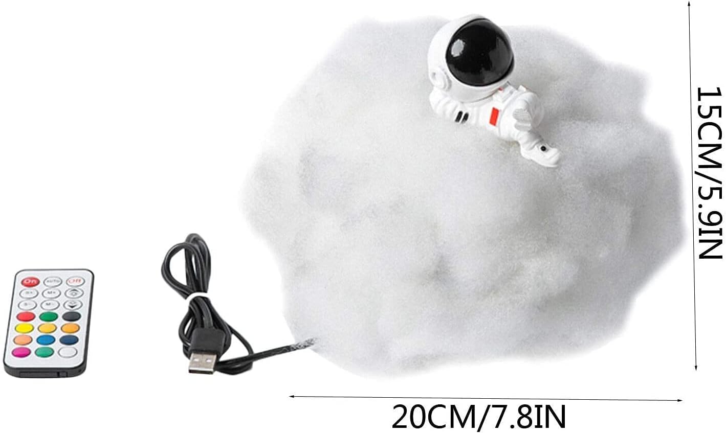 Cloud Astronaut Light Fluffy 12color Lamp 3D Light with remote