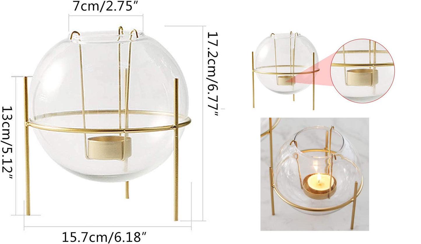 Glass Bowl T Candle Holder