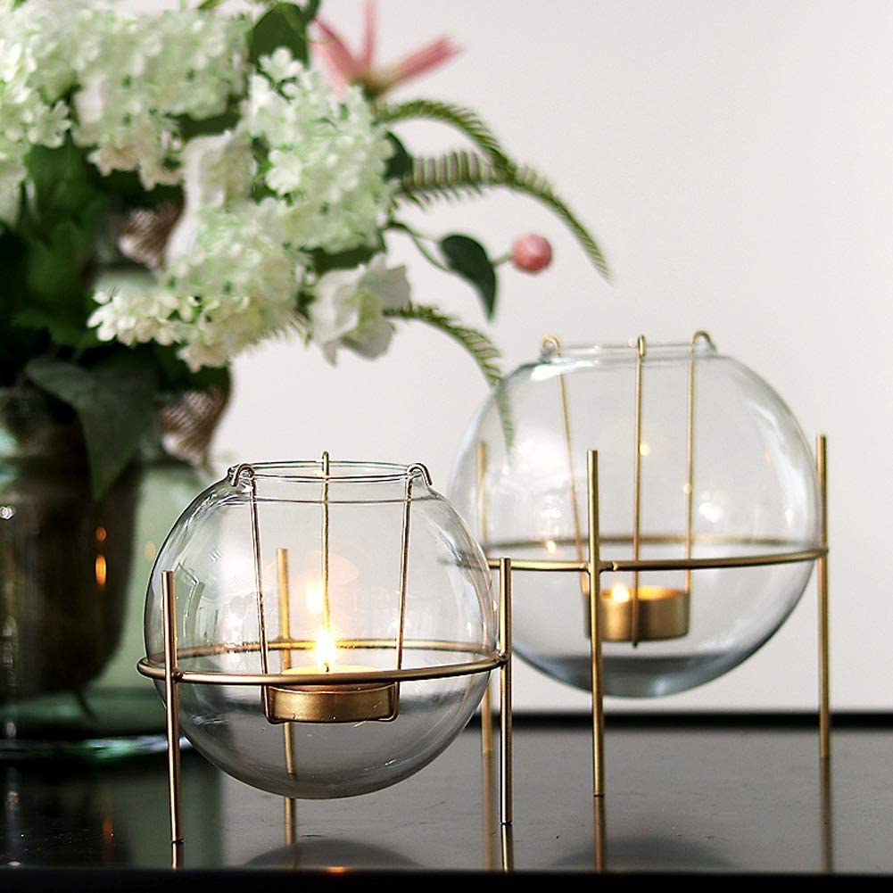 Glass Bowl T Candle Holder