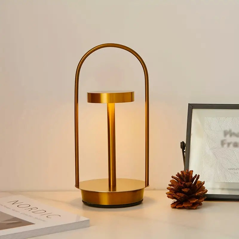 Rechargeable metal touch table lamp