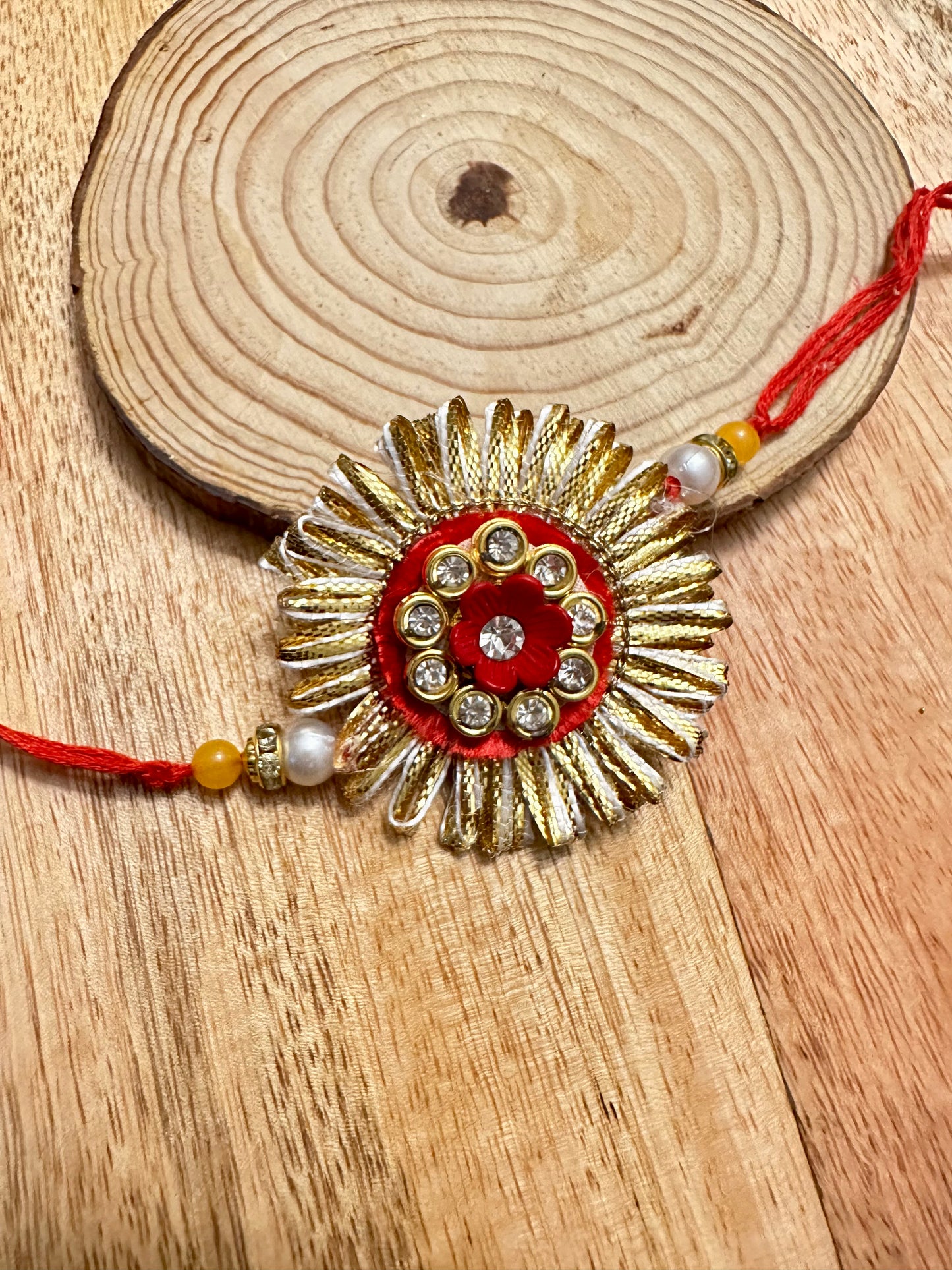 Gotta pati rakhi lumba set