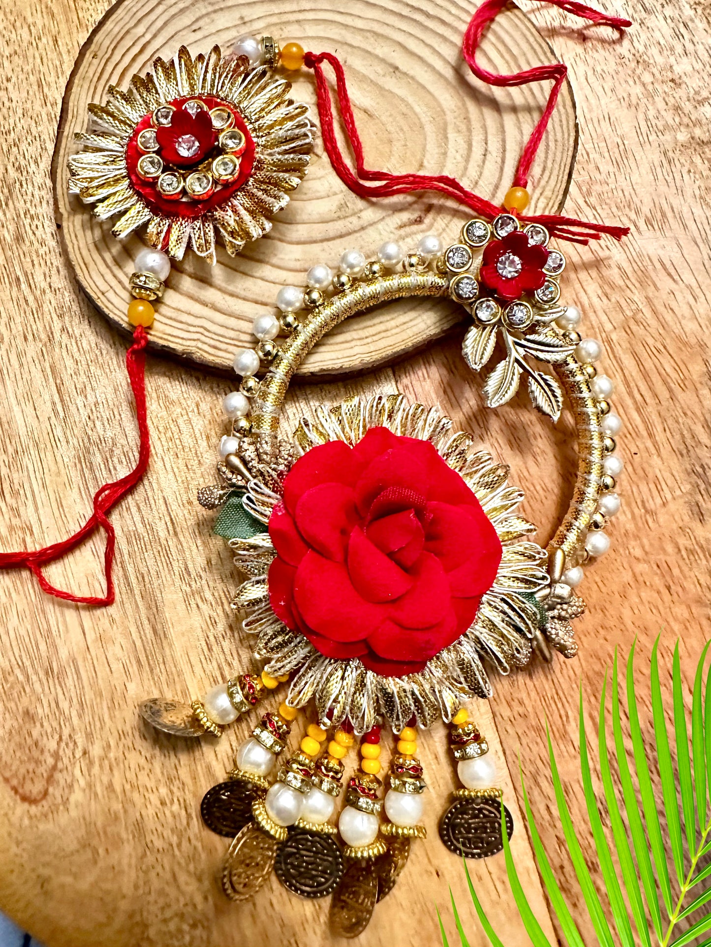 Gotta pati rakhi lumba set