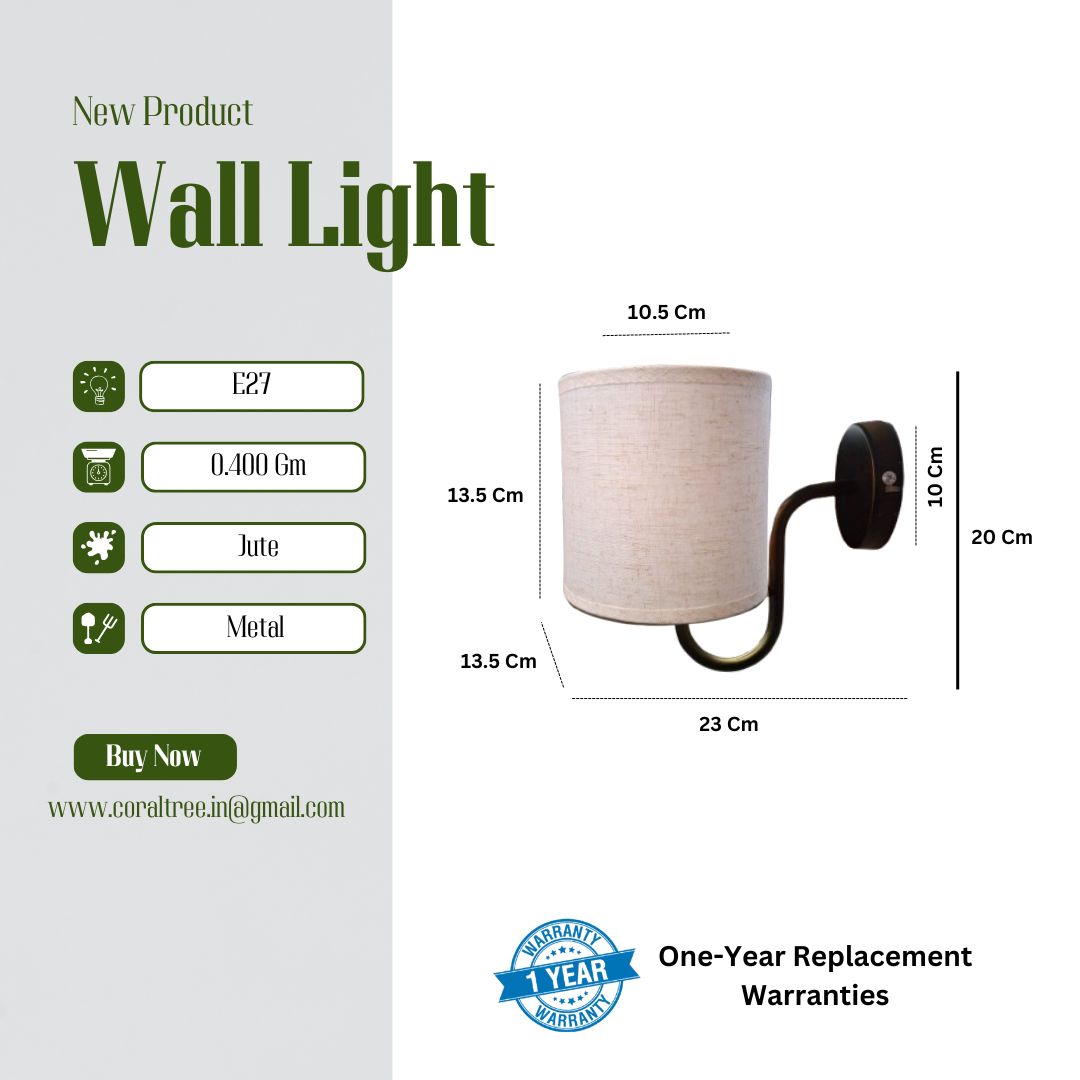 The Jute Fabric Lamp Shade Wall Lights