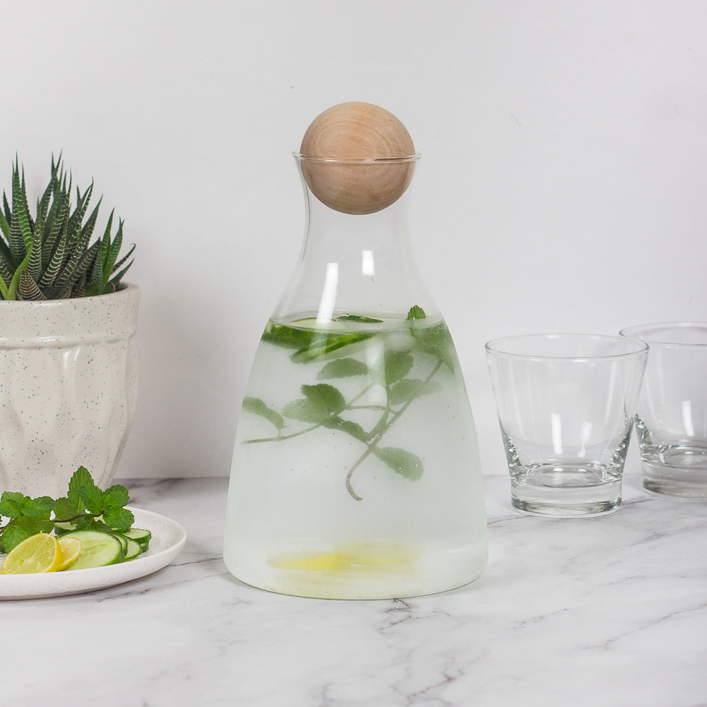 Decanter With Wooden Ball