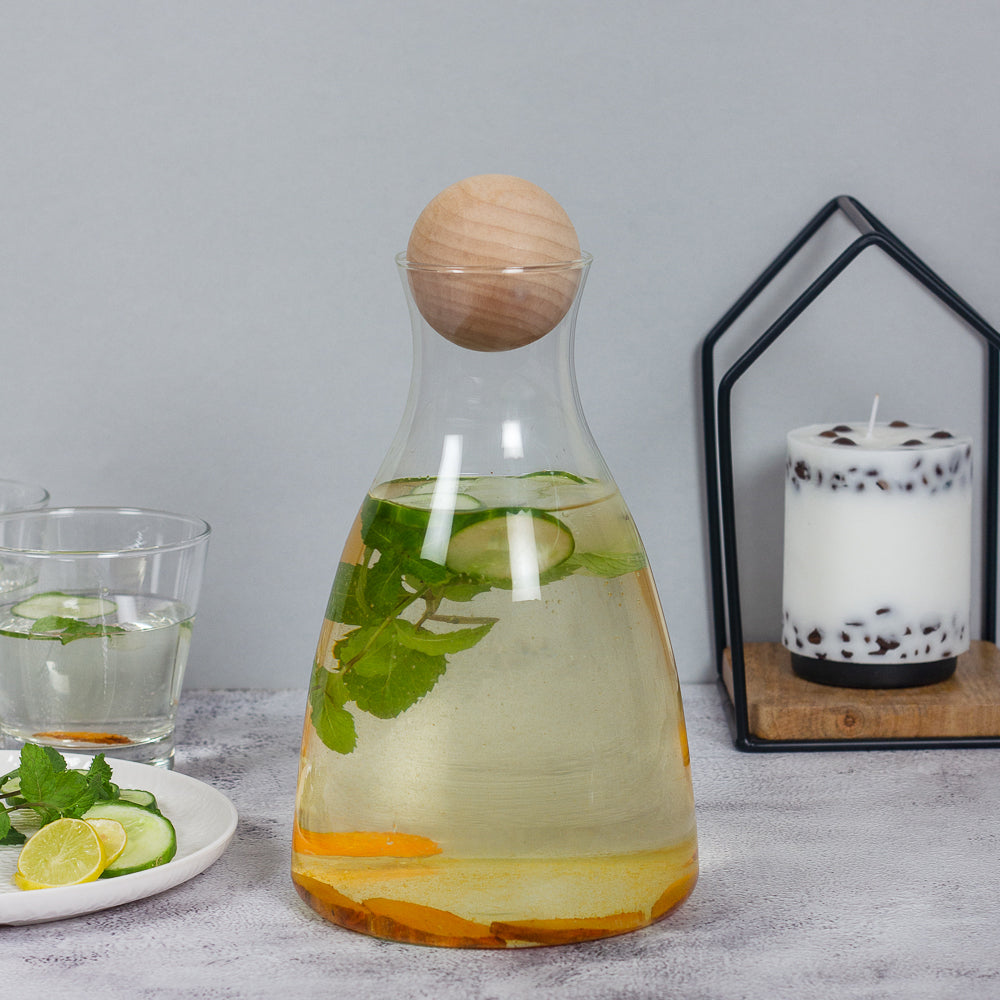 Decanter With Wooden Ball
