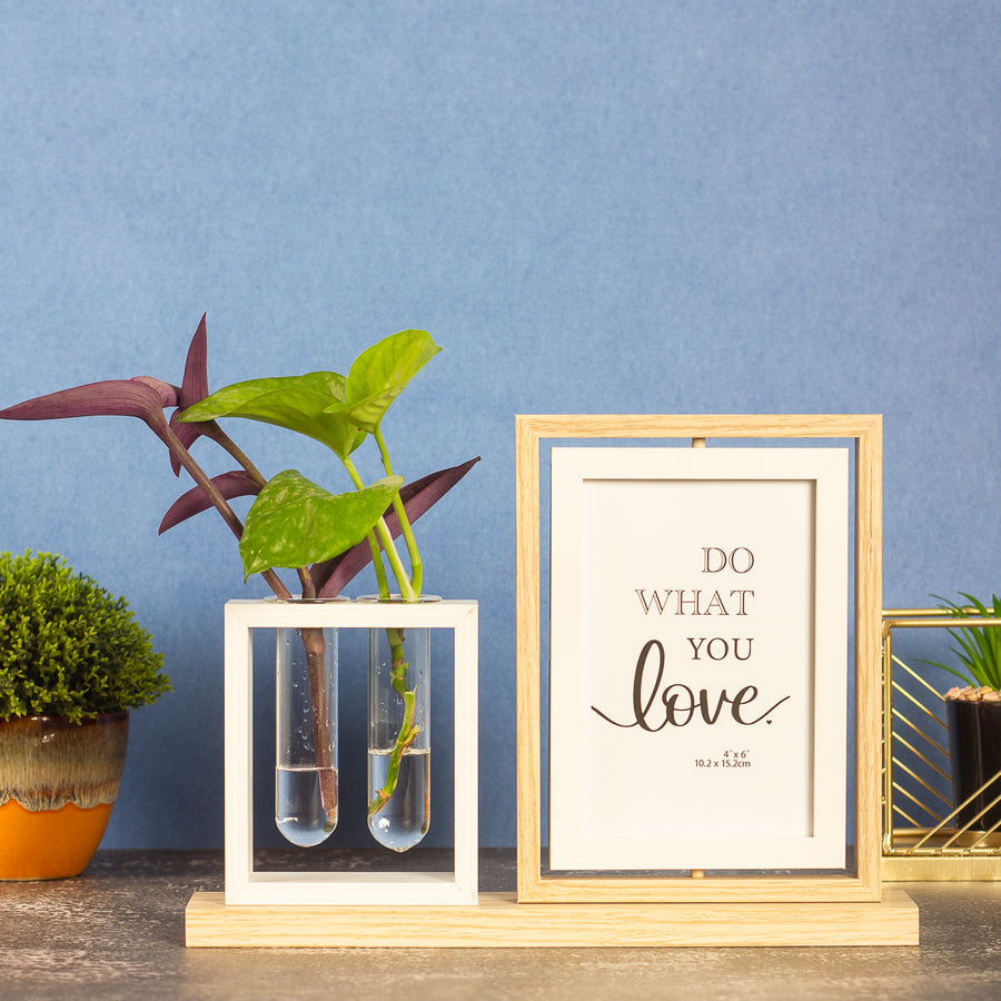 Test tube style Dual photframe- 5 x7 inch