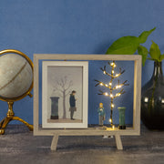 Photo frame with dual frame and Led light- Tree style