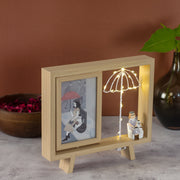 Photo frame with dual frame and Led  light- Umbrella style