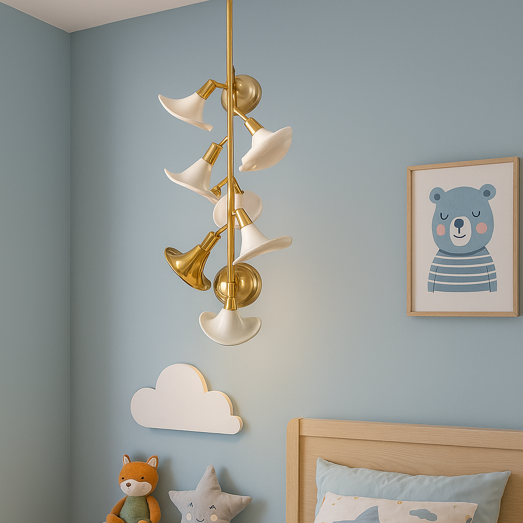 Ceramic Hibicus floweret  Pendant Light