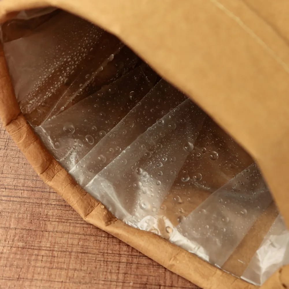 kraft paper planter for indoor use.