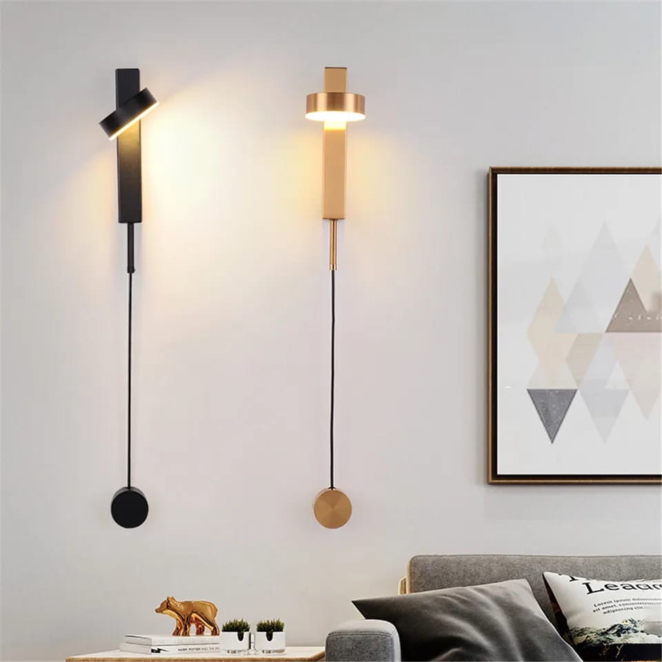 Rotating Dimming Switch Metal Wall Light