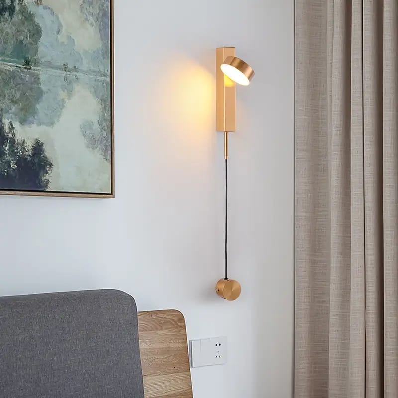 Rotating Dimming Switch Metal Wall Light