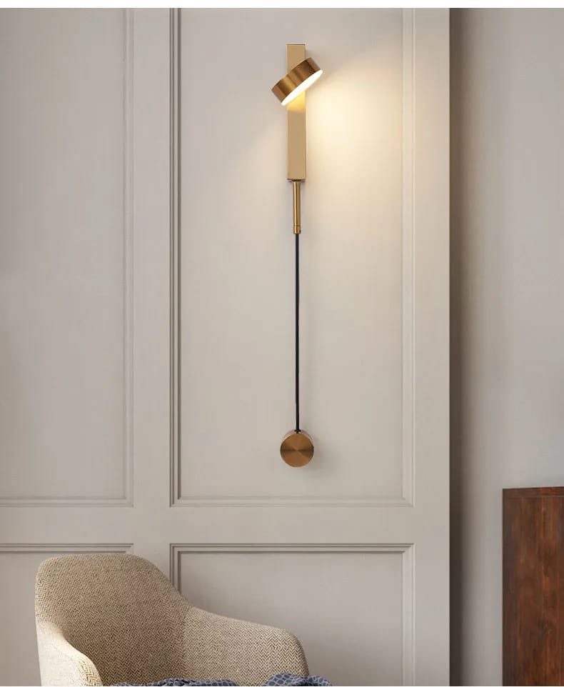 Rotating Dimming Switch Metal Wall Light