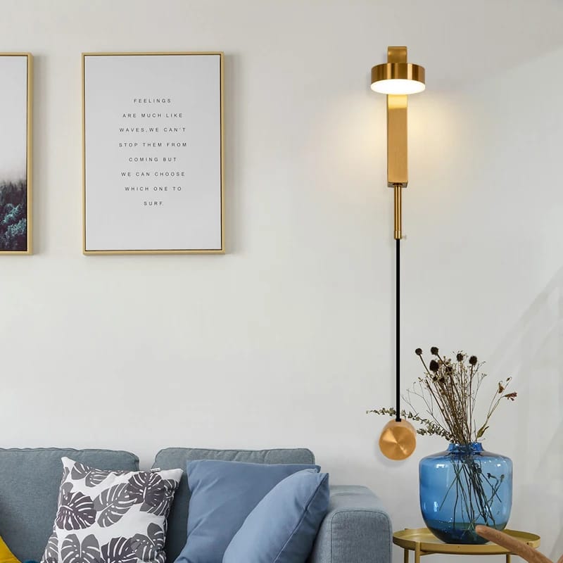 Rotating Dimming Switch Metal Wall Light