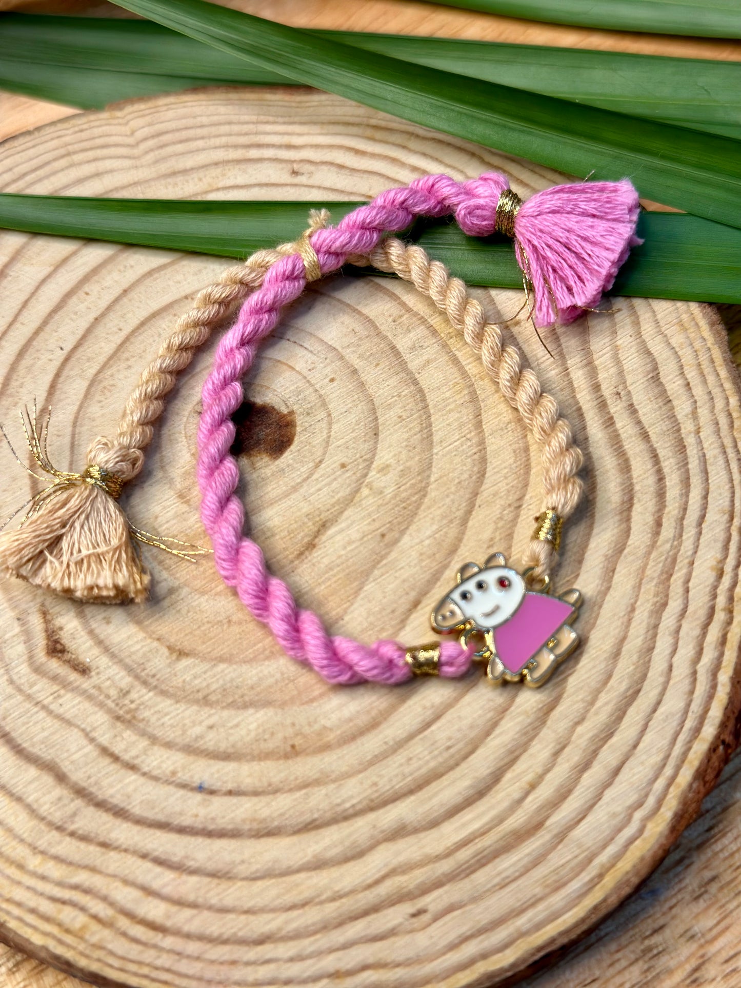 Peppa pig adjustable thread rakhi