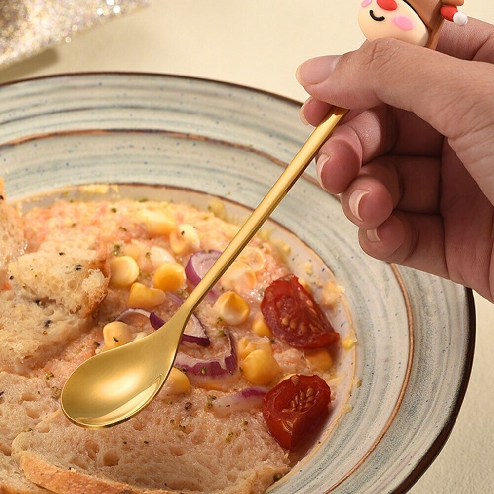 set of 4 christmas spoon