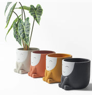Cute Face Ceramic Flower Pot