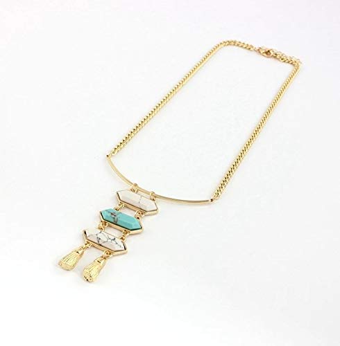 3 Layered Metal Pendent and Gold Chain Necklace for Girls and Women - Coral Tree