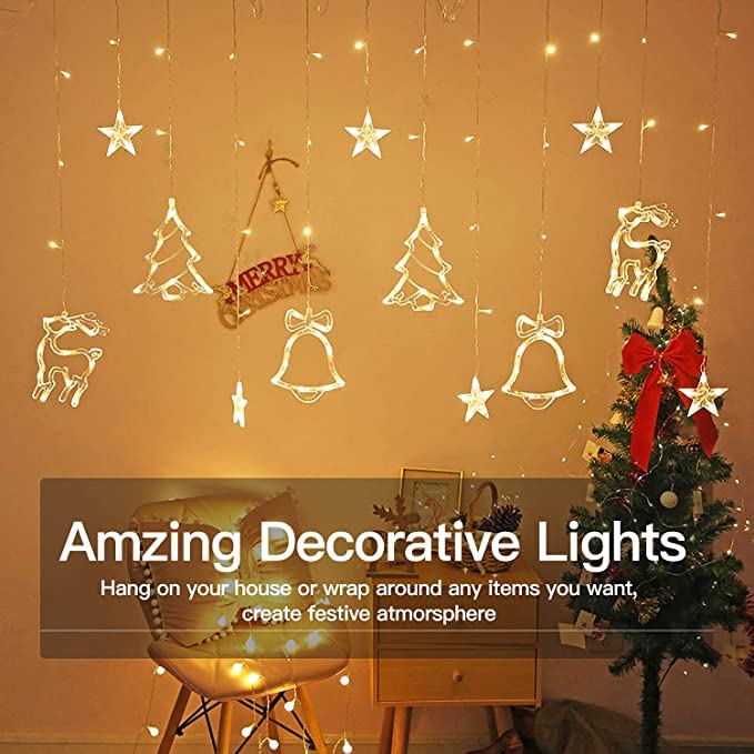 Christmas LED String Lights with 8 Flashing Modes