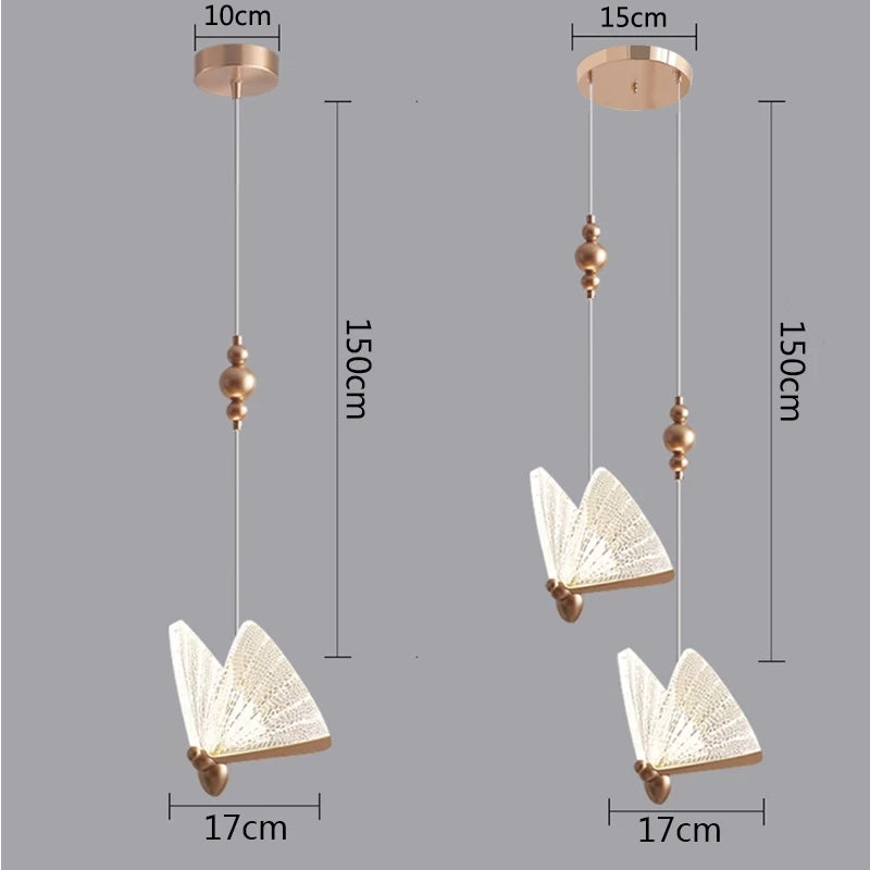 New Luxury Butterfly Pendant Lights
