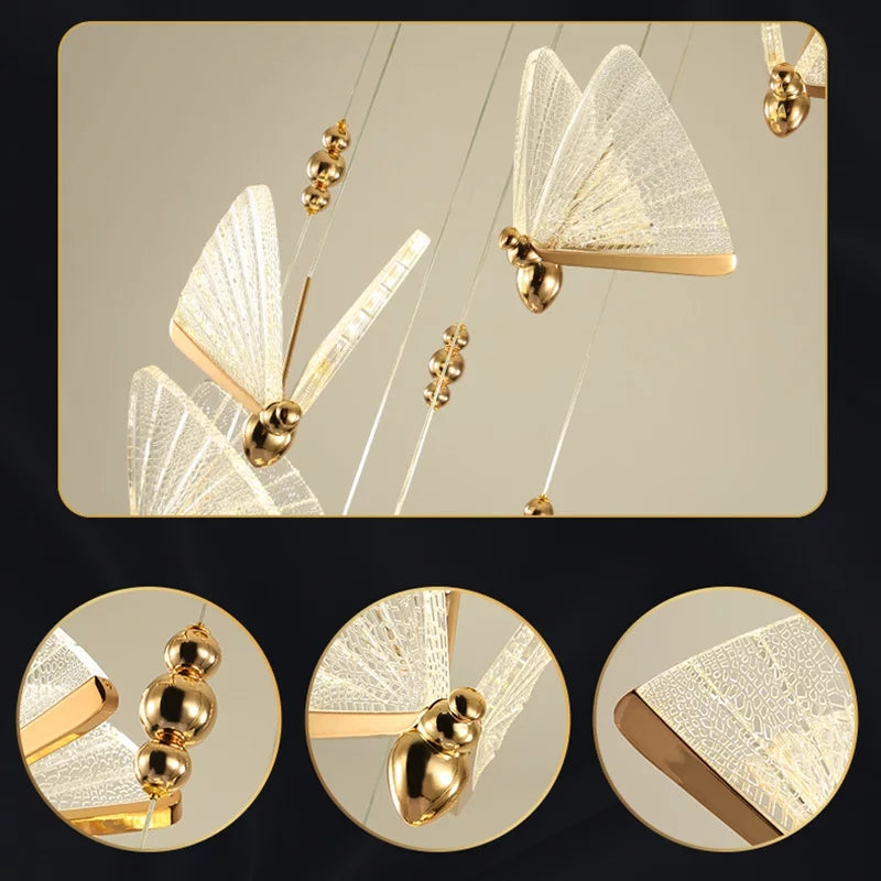 New Luxury Butterfly Pendant Lights