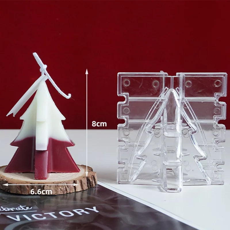 Candle Mould Christmas Tree Candle Molds Xmas Theme