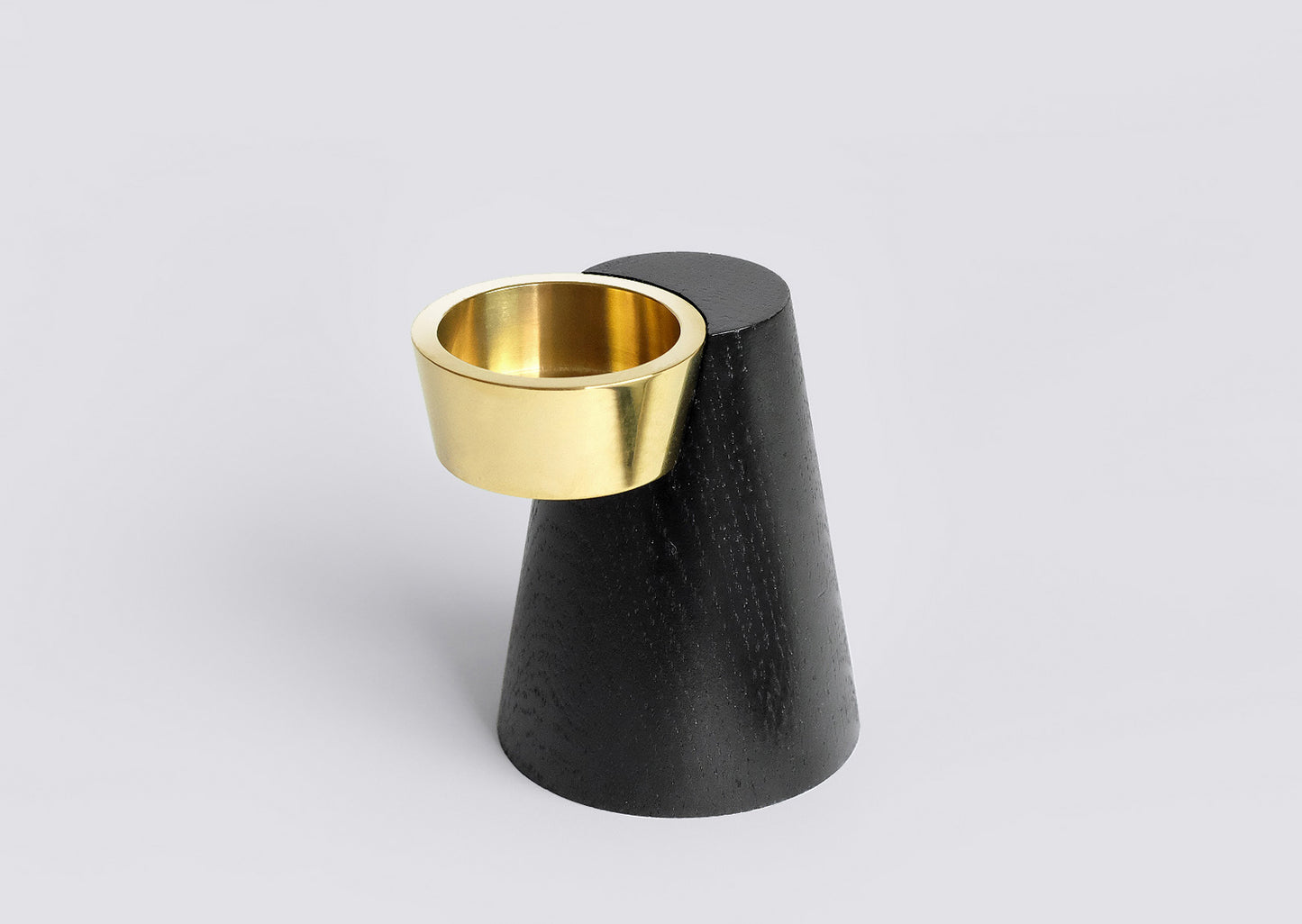 T- Candle Holder in Wood and Brass Stand for Diwali and Home Decoration - Coral Tree