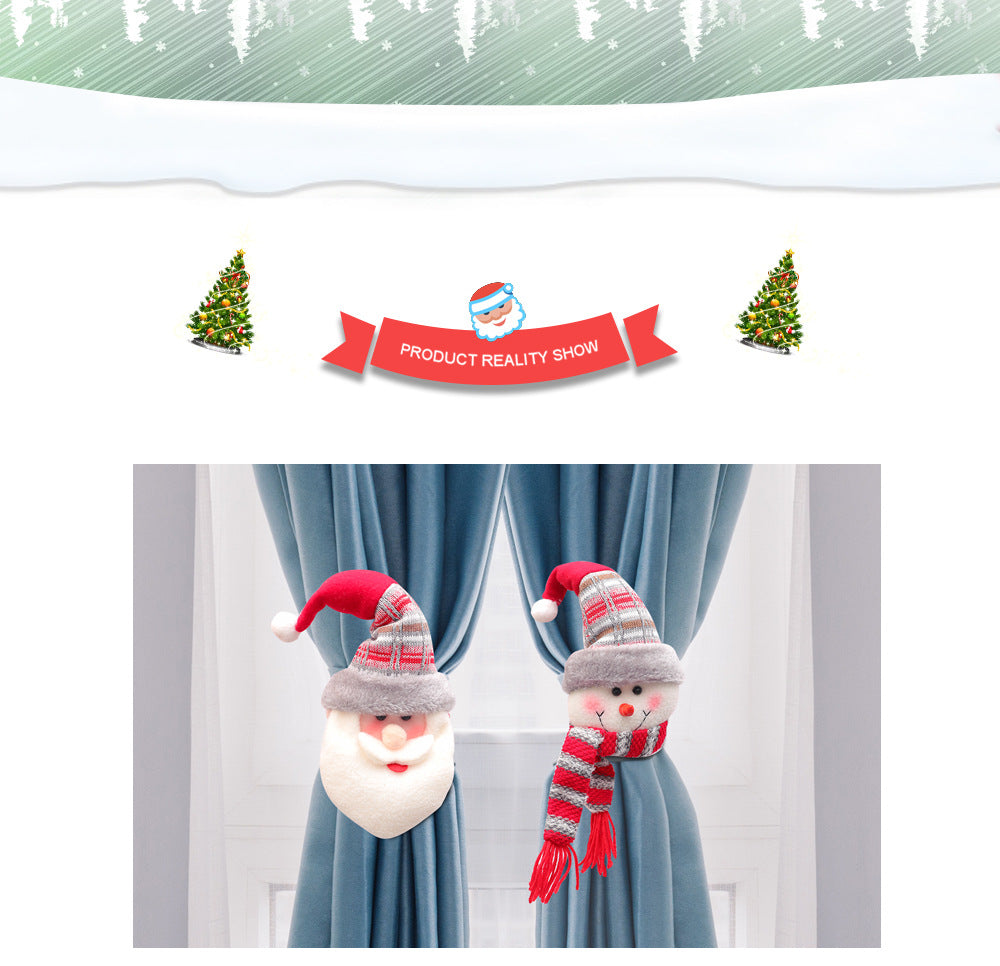 New Christmas curtain buckle festive window decoration- pack of 2