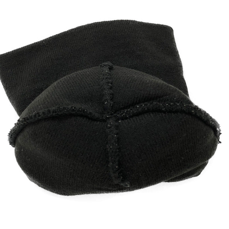 knitted Christmas scarf and cap set- Black