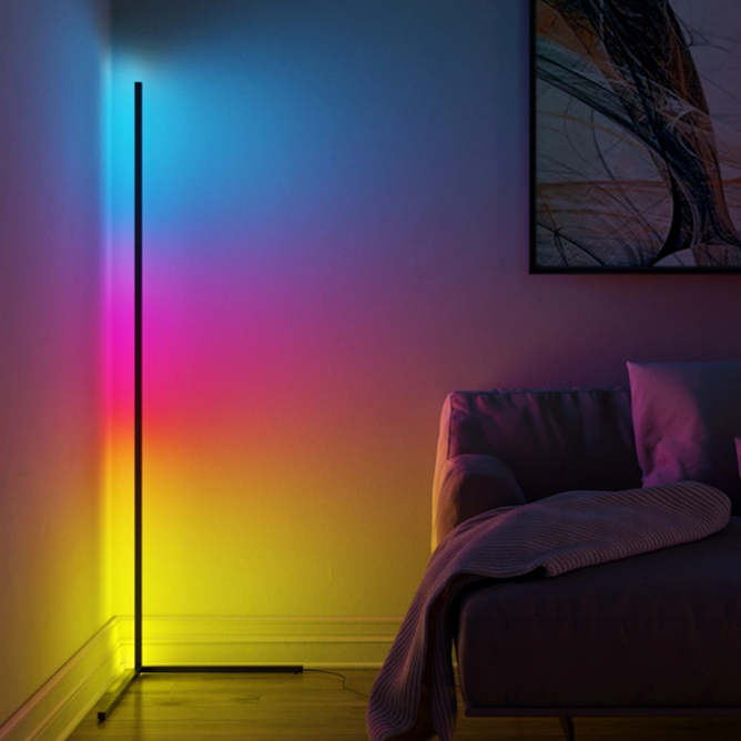 Corner Vertical Floor Lamps with Remote Control - Coral Tree