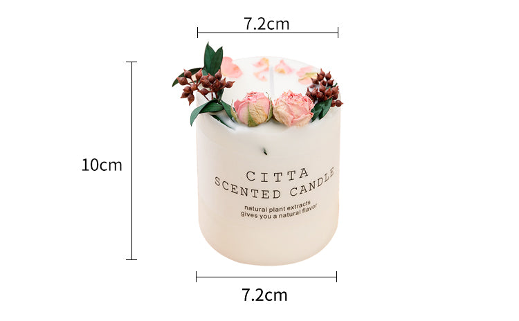 Scented Candle with Dry Flowers