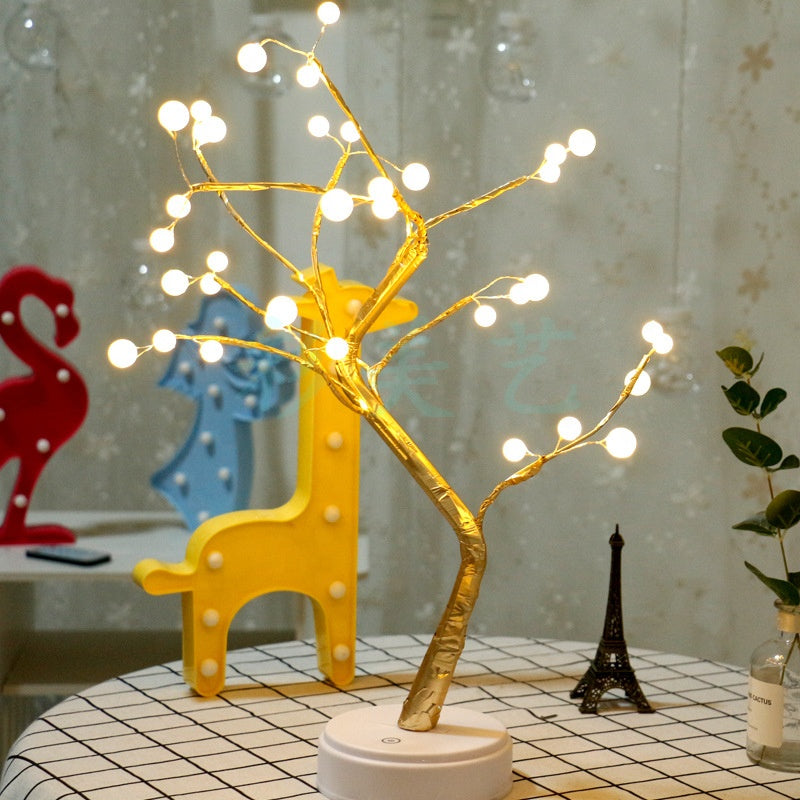 LED Bonsai Pearl Tree Lamp with 36 LED Light