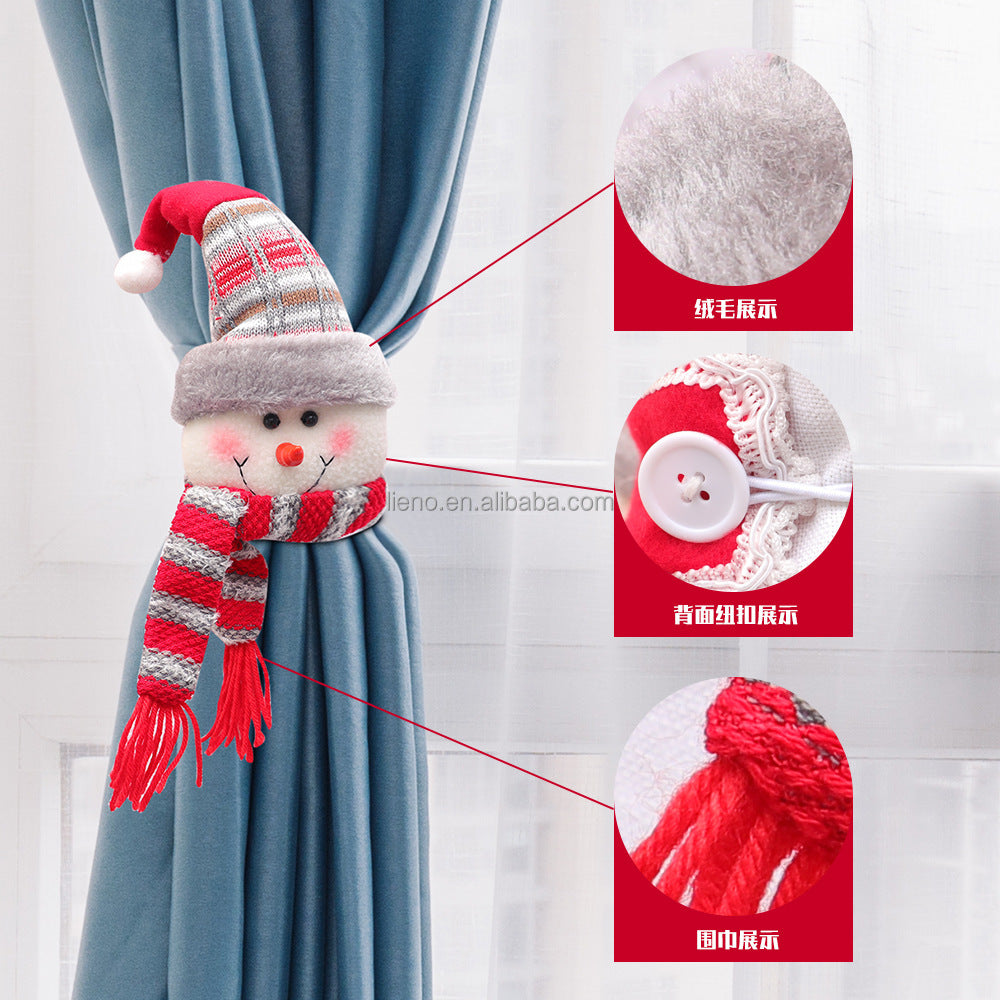 New Christmas curtain buckle festive window decoration- pack of 2