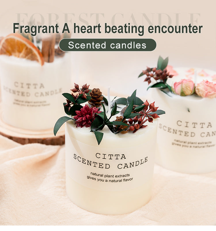 Scented Candle with Dry Flowers