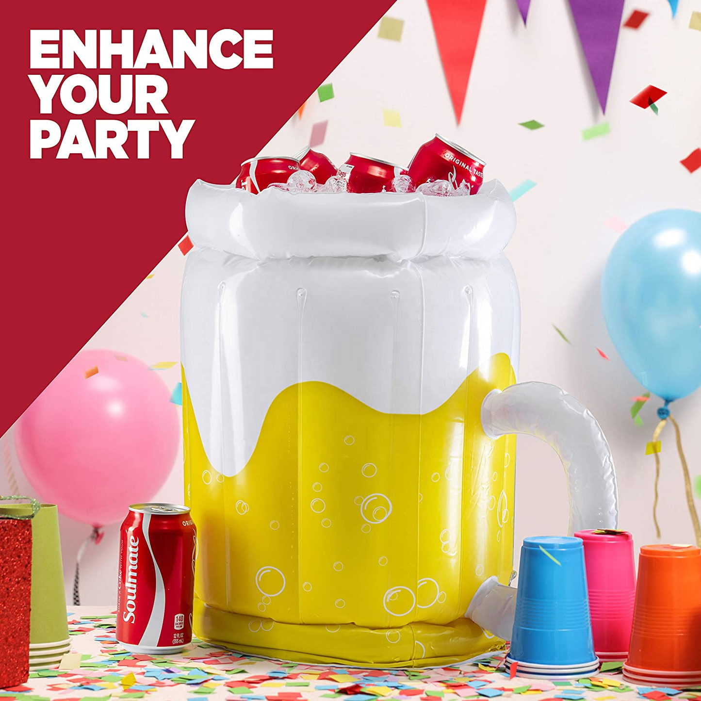 Inflatable Beer SHAPE MUG for Party Supplies - Coral Tree