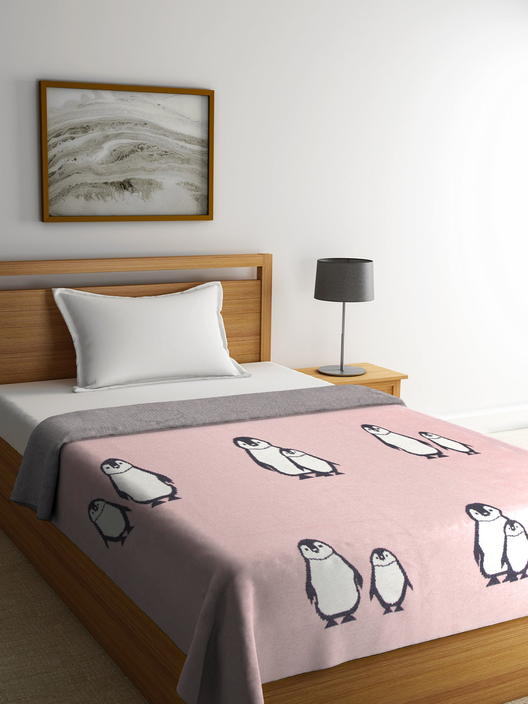 Bubblegum Pink, Natural & Dark Grey Melange - Coral Tree