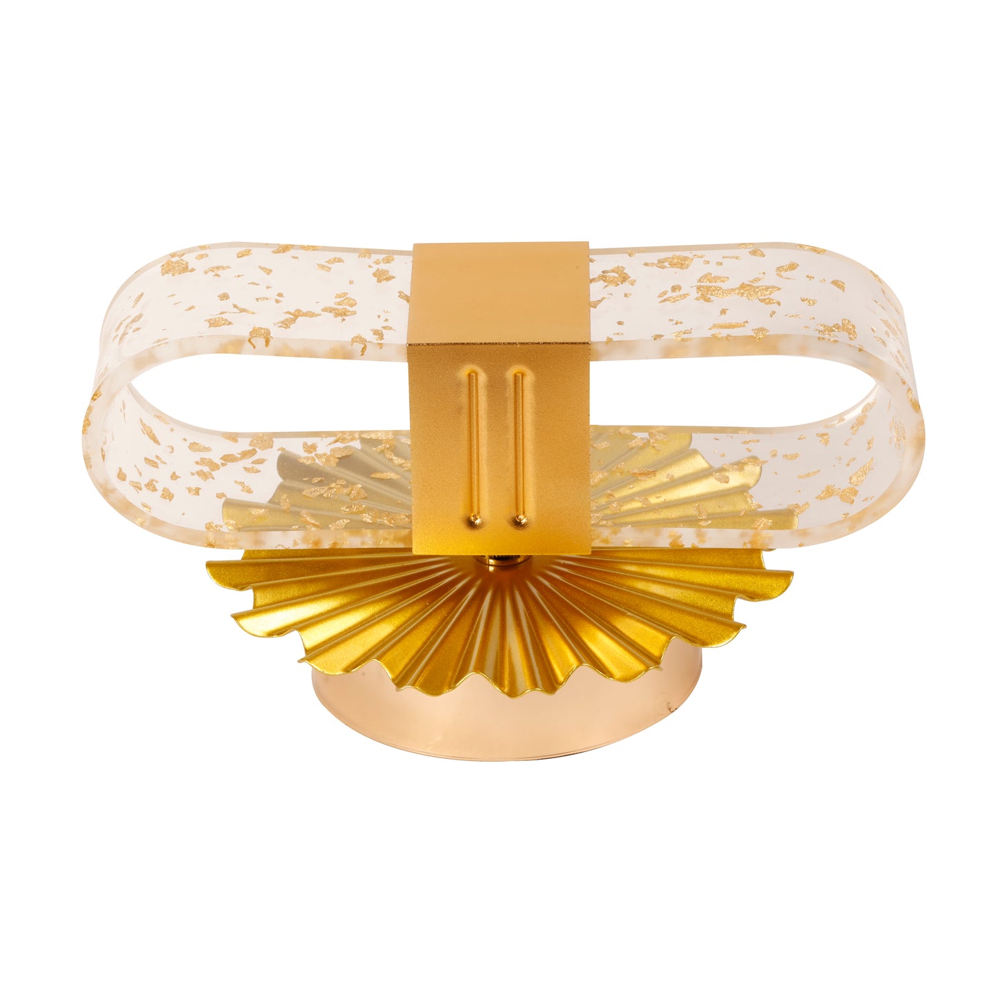 TRANSPARENT Acrylic GOLD LED WALL LAMP BEDSIDE LIGHT - WARM WHITE