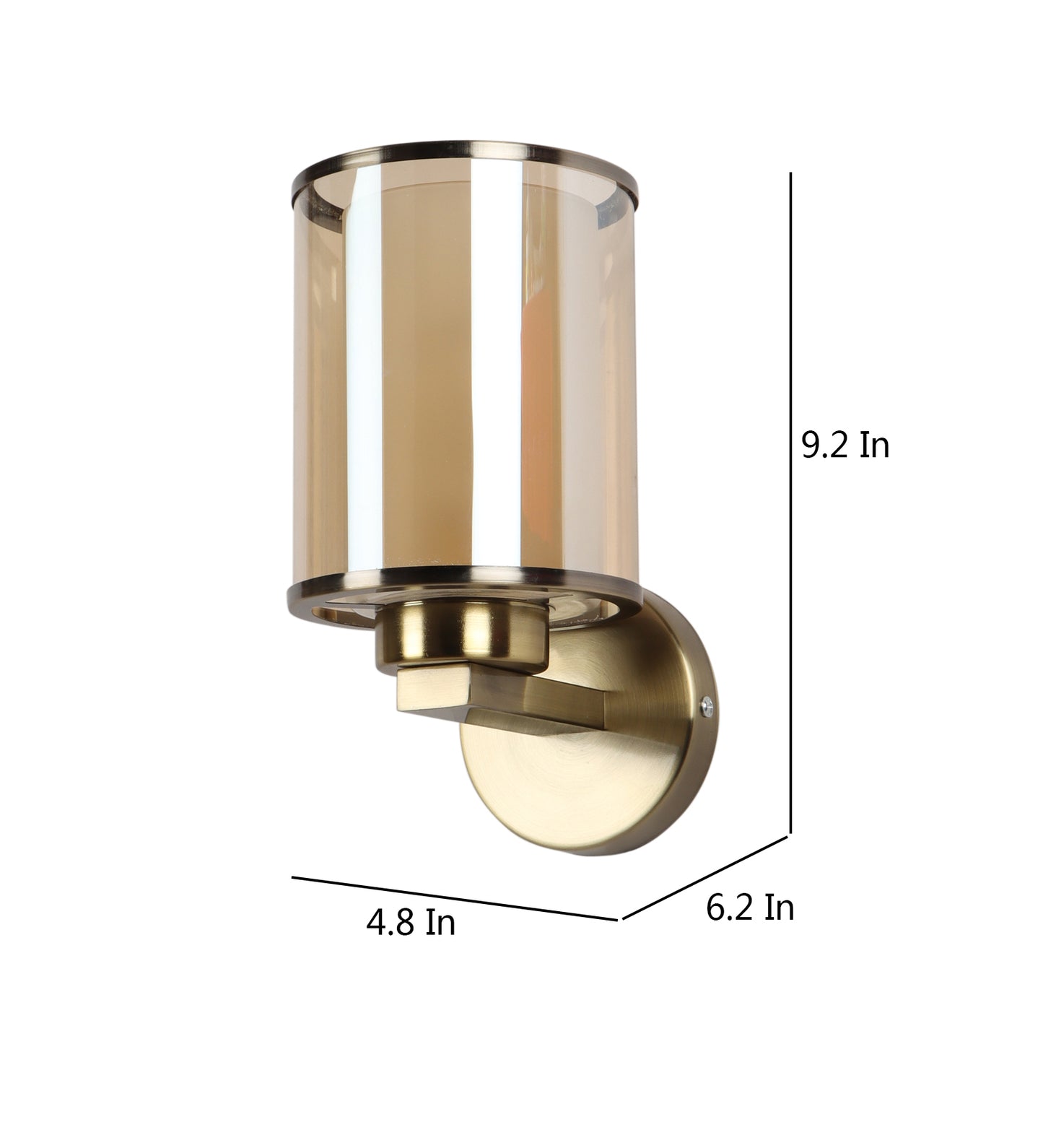 Designer Lighting Antique Brass Finish Wall Light