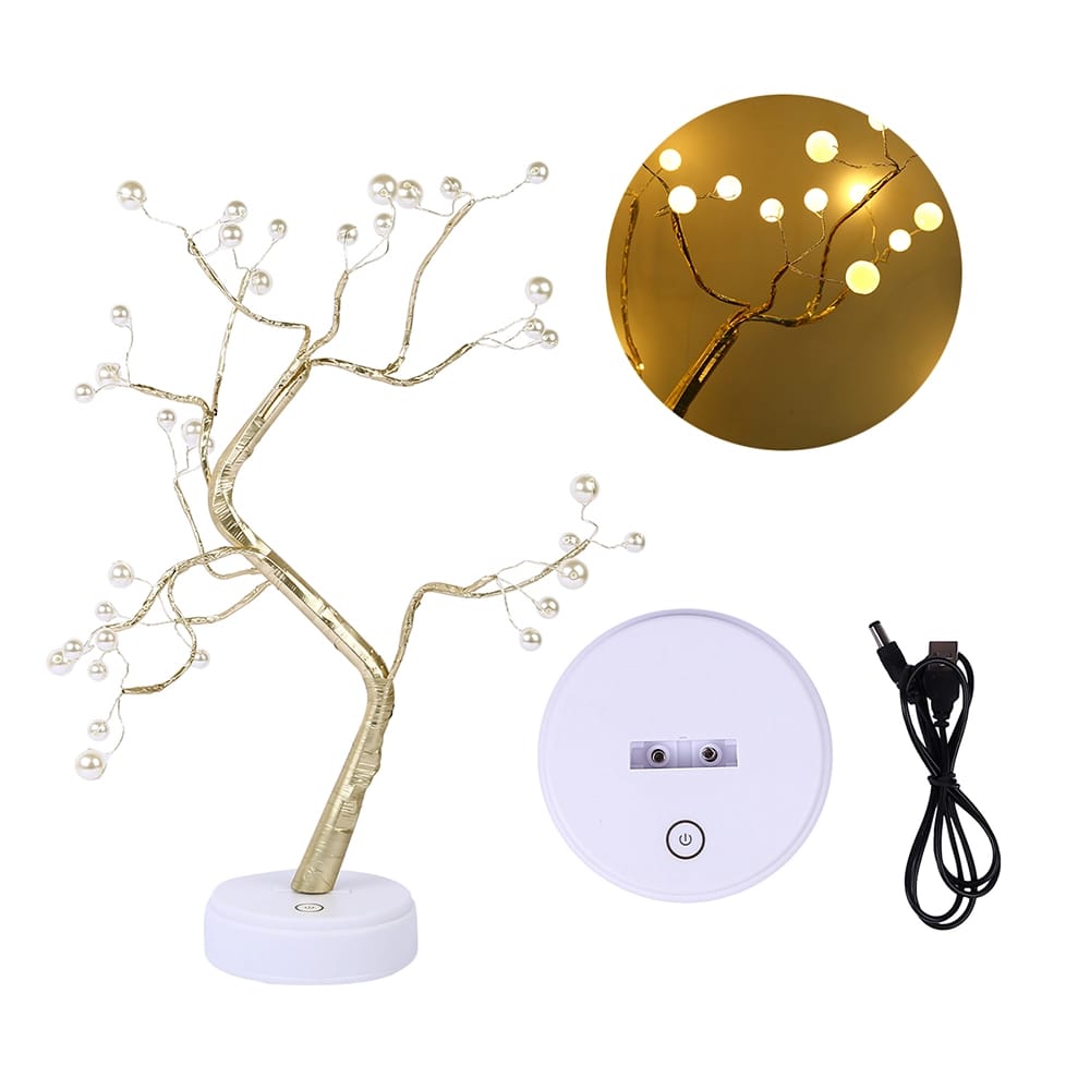 LED's Flower Cherry Blossom Tree Light Copper Wire DIY Bonsai Tree Table Desk LED Branch Light for Home Decor - Coral Tree