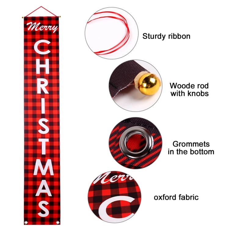 Christmas and New Year Banner for Home Decoration - Coral Tree