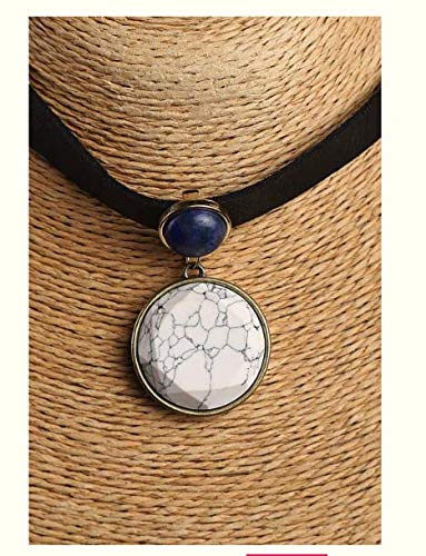 White Stone Choker Necklace Jewellery for Women - Coral Tree