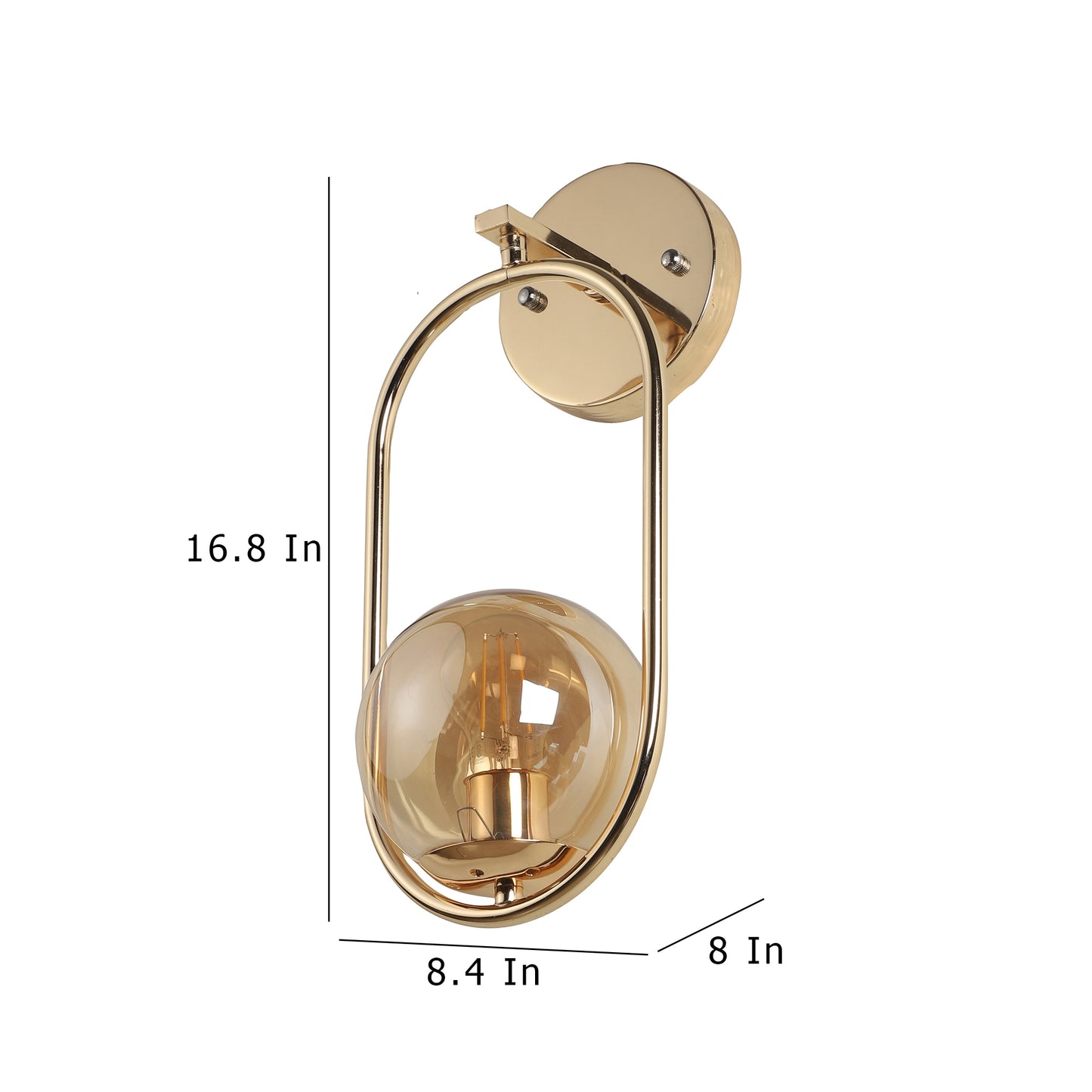 Designer Lighting Golden Finish Wall Light