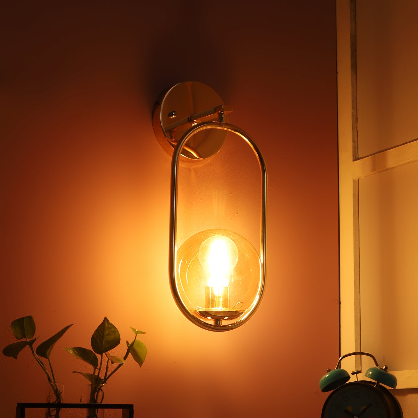 Designer Lighting Golden Finish Wall Light