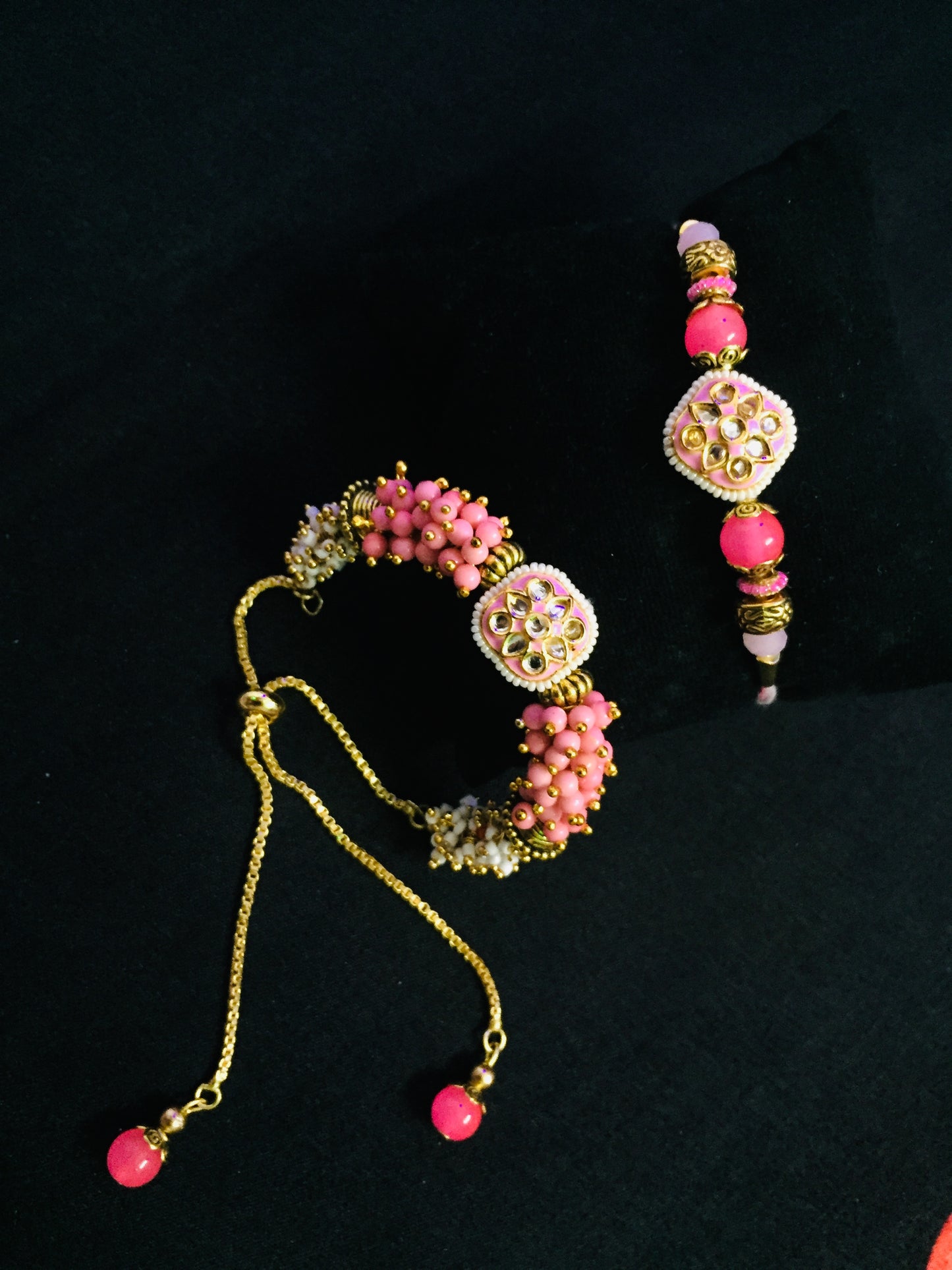 Pink Lumba Rakhi Set