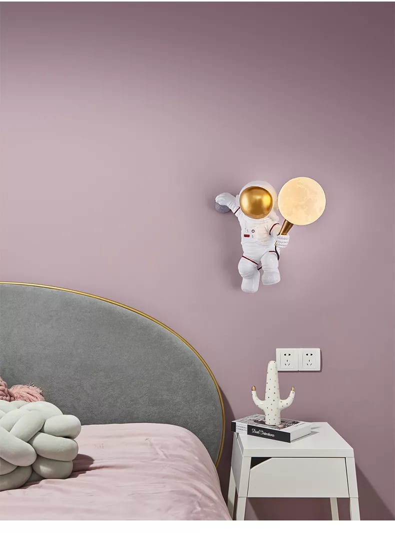 Resin Astronaut Led Wall Light