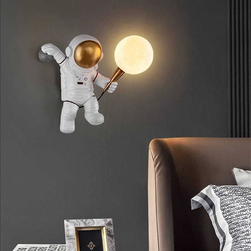 Resin Astronaut Led Wall Light